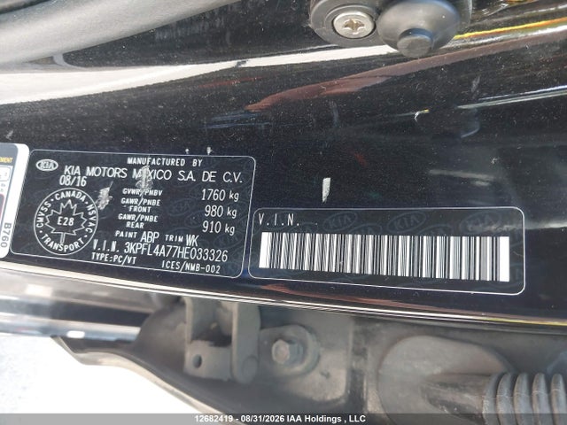 12682419 :رقم المزاد ، 3KPFL4A77HE033326 vin ، 2017 Kia Forte Ex/ex Luxury/ex+/lx/lx+ مزاد بيع