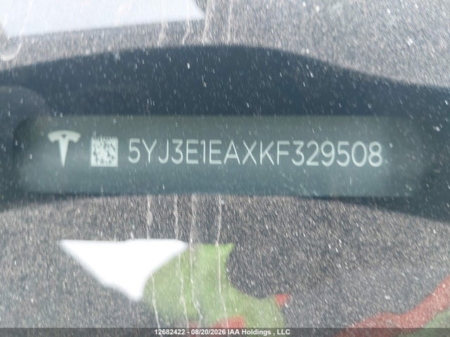 5YJ3E1EAXKF329508 Tesla MODEL 3