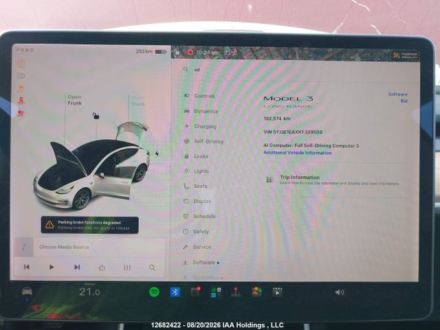 5YJ3E1EAXKF329508 Tesla MODEL 3