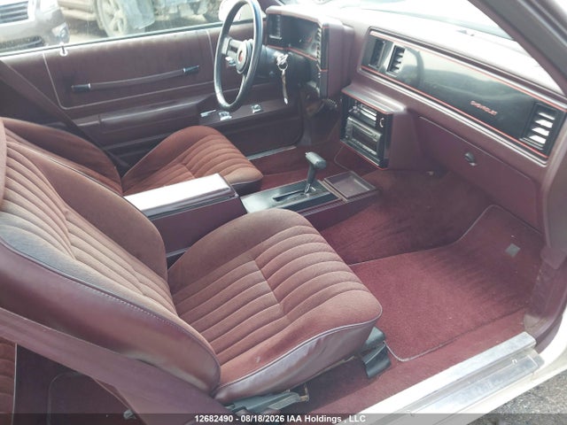 Aukcja sprzedaży 1987 Chevrolet Monte Carlo, vin: 1G1GZ11G9HP115245, numer aukcji: 12682490