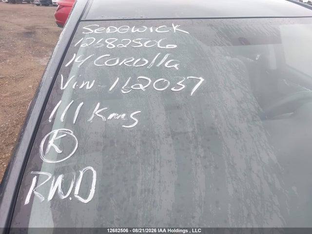 2T1BURHEXEC162037 Toyota Corolla L/le/le Pls/prm/s/s Pls