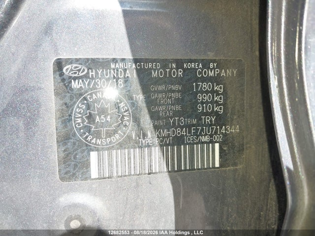 KMHD84LF7JU714344 Hyundai Elantra