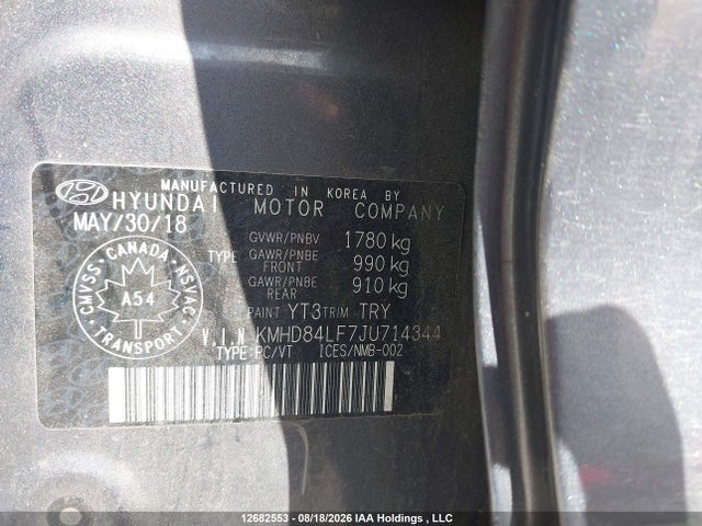 KMHD84LF7JU714344 Hyundai Elantra