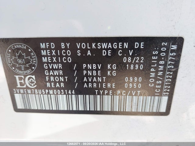 Volkswagen JETTA SE 2023 3VWEM7BU5PM003144 Image 9