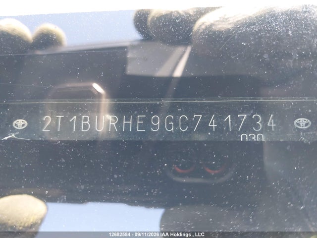 2T1BURHE9GC741734 Toyota Corolla L/le/le Pls/prm/s/s Pls