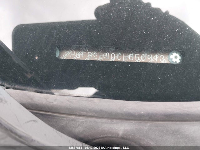 12677851 :رقم المزاد ، 2HGFB2E40CH050913 vin ، 2012 Honda Civic Lx مزاد بيع