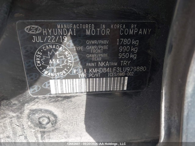 KMHD84LF3LU979880 Hyundai Elantra Preferred Auto Ivt