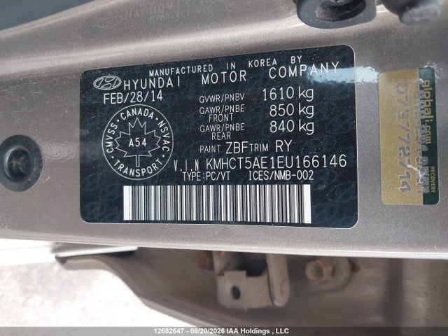 Hyundai ACCENT GL 2014 KMHCT5AE1EU166146 Image 18