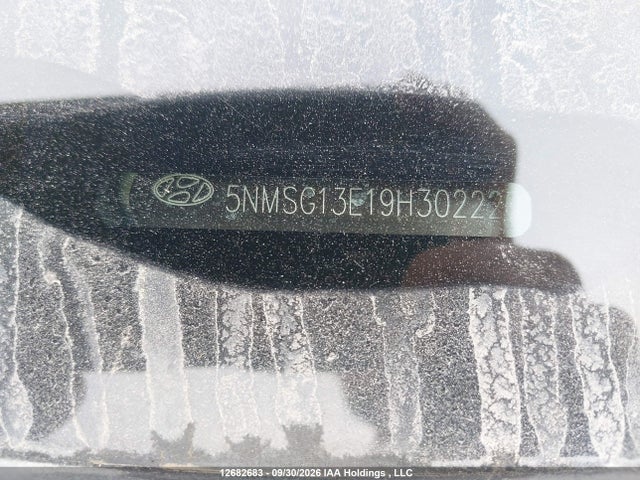 12682683 :رقم المزاد ، 5NMSG13E19H302220 vin ، 2009 Hyundai Santa Fe Gl مزاد بيع