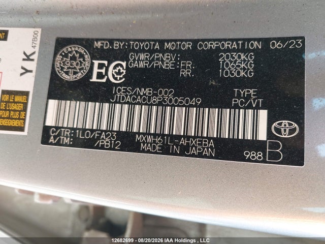 JTDACACU8P3005049 Toyota Prius Prime Se/xse/xse Premium