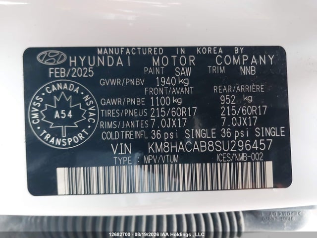 Hyundai Kona Se 2025 KM8HACAB8SU296457 Image 18