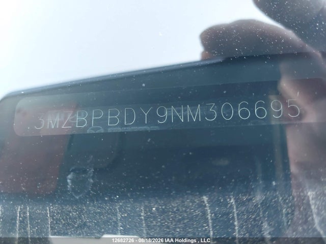 3MZBPBDY9NM306695 Mazda Mazda3 Gt W/turbo