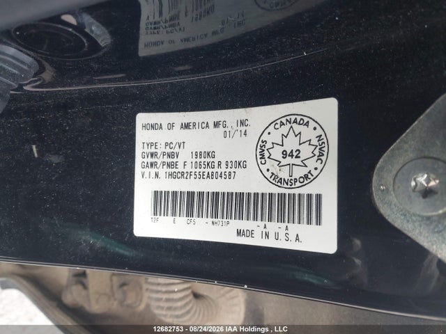 1HGCR2F55EA804587 Honda Accord Sport