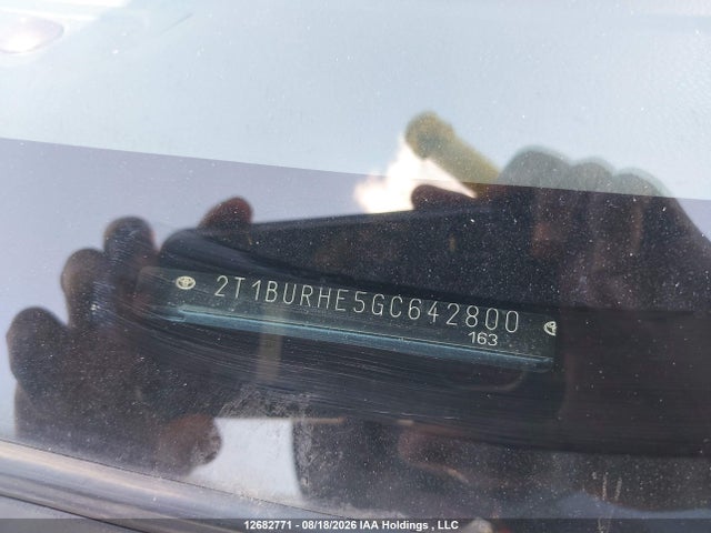 2T1BURHE5GC642800 Toyota COROLLA LE