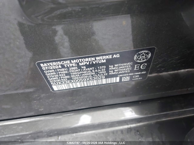 Продажа на аукционе авто 2025 Bmw X6 Xdrive40i, vin: 5UX33EX00S9X53029, номер лота: 12682787