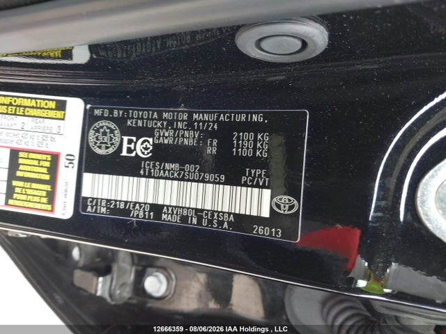 Toyota CAMRY SE 2025 4T1DAACK7SU079059 Image 9