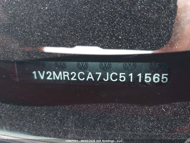12667031 :رقم المزاد ، 1V2MR2CA7JC511565 vin ، 2018 Volkswagen Atlas 3.6 Fsi Highline مزاد بيع