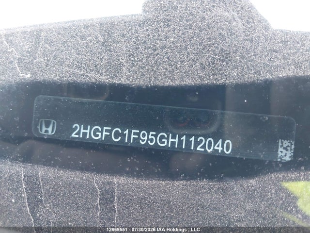 Aukcja sprzedaży 2016 Honda Civic Touring, vin: 2HGFC1F95GH112040, numer aukcji: 12669551