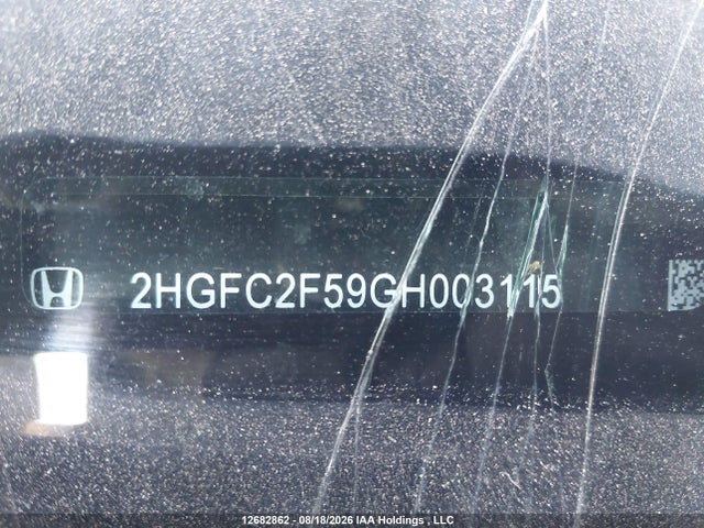 Honda Civic Lx 2016 2HGFC2F59GH003115 Image 9