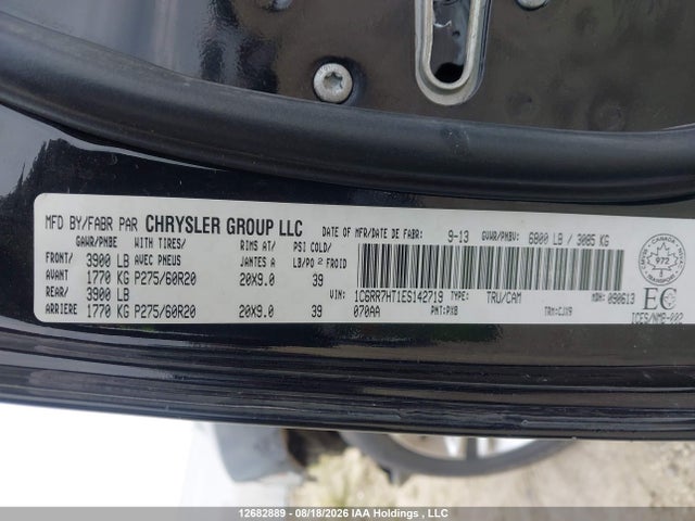 RAM 1500 Sport 2014 1C6RR7HT1ES142719 Image 9