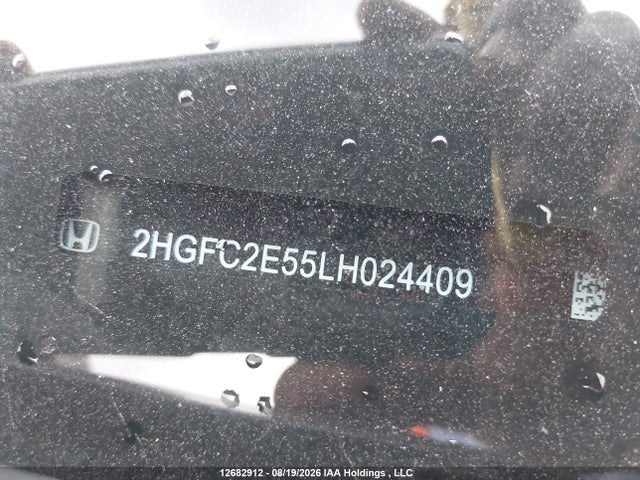 2020 Honda Civic Lx მანქანა იყიდება აუქციონზე, vin: 2HGFC2E55LH024409, აუქციონის ნომერი: 12682912