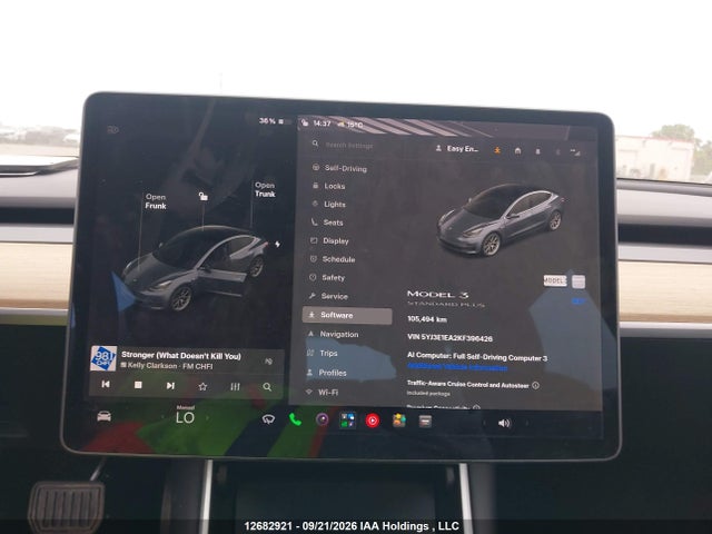 12682921 :رقم المزاد ، 5YJ3E1EA2KF396426 vin ، 2019 Tesla Model 3 Long Range/mid Range/standard Range/standard Range Plus مزاد بيع