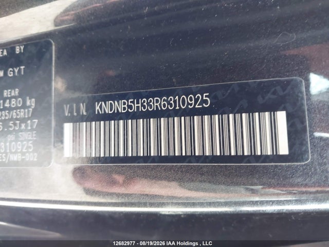 KNDNB5H33R6310925 KIA Carnival Lx/lx+