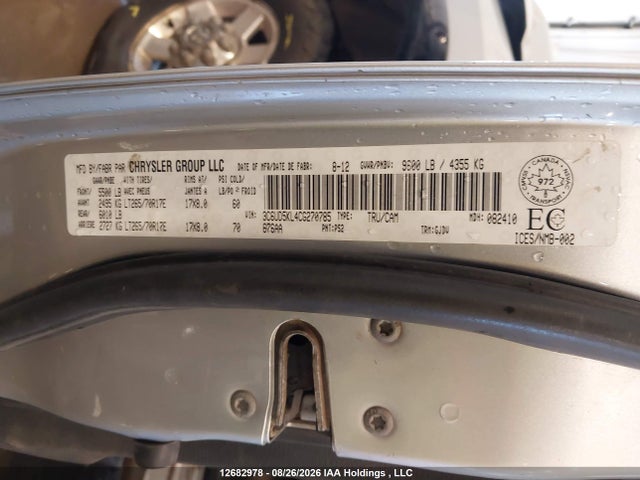 Aukcja sprzedaży 2012 Ram 2500 Laramie, vin: 3C6UD5KL4CG270785, numer aukcji: 12682978