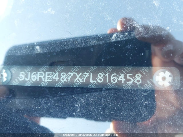 Aukcja sprzedaży 2007 Honda Cr-v Exl, vin: 5J6RE487X7L816458, numer aukcji: 12682996