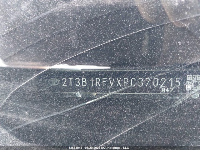 12683043 :رقم المزاد ، 2T3B1RFVXPC370215 vin ، 2023 Toyota Rav4 Le مزاد بيع