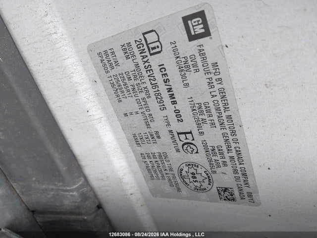 2GNAXSEV2J6182915 Chevrolet Equinox