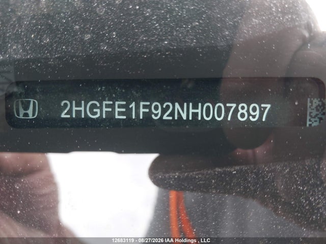 2HGFE1F92NH007897 Honda Civic Touring