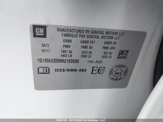 Chevrolet Volt 2017 1G1RA6S56HU193509 Image 17