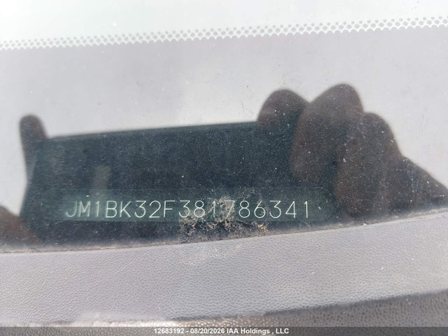 Продажа на аукционе авто 2008 Mazda 3 I, vin: JM1BK32F381786341, номер лота: 12683192