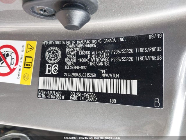 Продажа на аукционе авто 2020 Lexus Rx 350, vin: 2T2JZMDA5LC215268, номер лота: 12683199