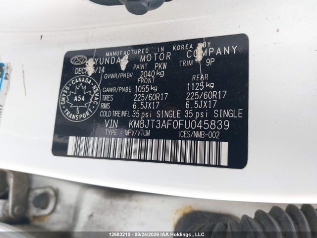 Hyundai TUCSON GLS 2015 KM8JT3AF0FU045839 Image 9