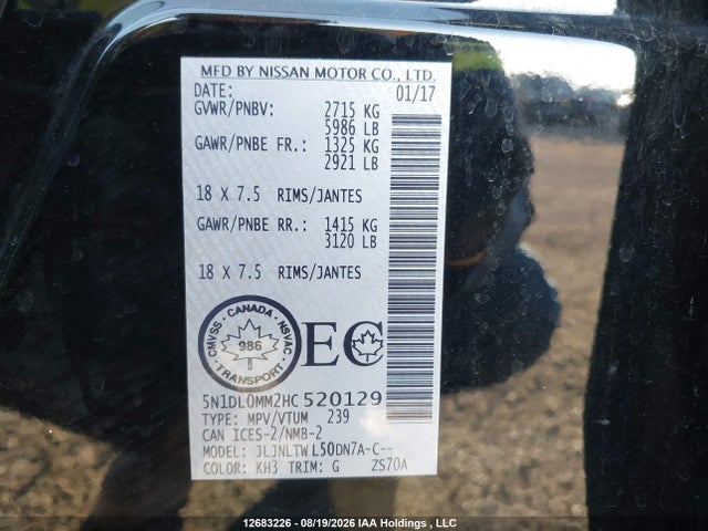 Infiniti QX60 2017 5N1DL0MM2HC520129 Image 19