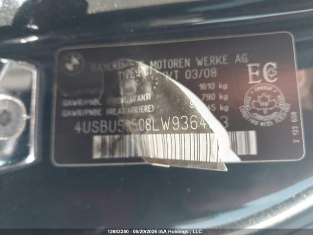 Продажа на аукционе авто 2008 Bmw Z4, vin: 4USBU53508LW93643, номер лота: 12683250
