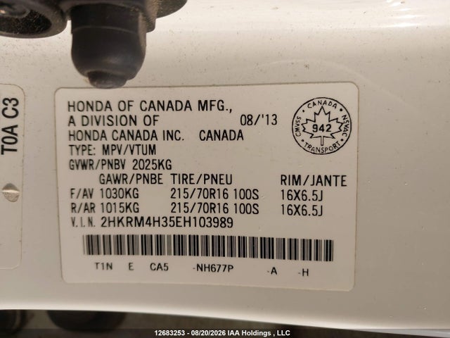 Honda CR-V LX 2014 2HKRM4H35EH103989 Image 9