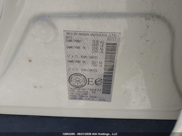Nissan ROGUE S/SV 2017 5N1AT2MTXHC786472 Image 9