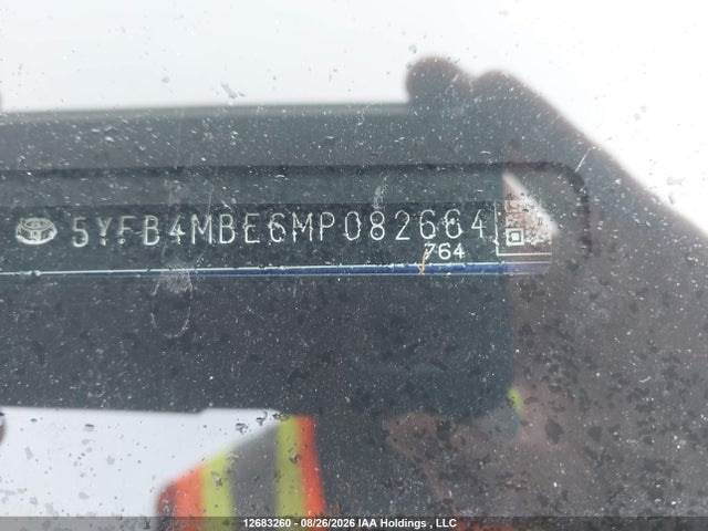 5YFB4MBE6MP082664 Toyota COROLLA SE