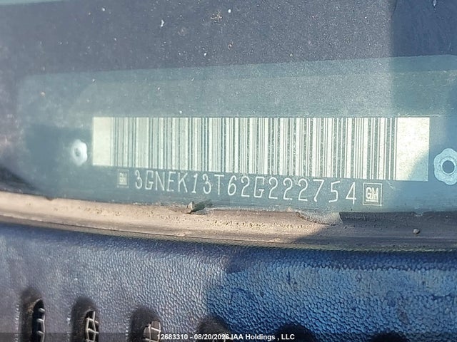 Продажа на аукционе авто 2002 Chevrolet Avalanche K1500, vin: 3GNEK13T62G222754, номер лота: 12683310