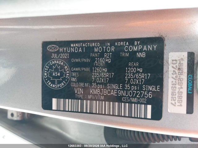 Hyundai Tucson Essential Awd 2022 KM8JBCAE9NU072756 Image 9