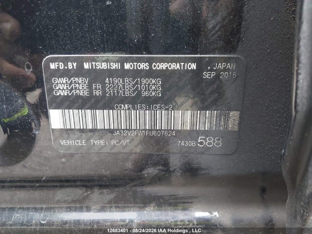 Mitsubishi Lancer Se 2015 JA32V2FW1FU607624 Image 9