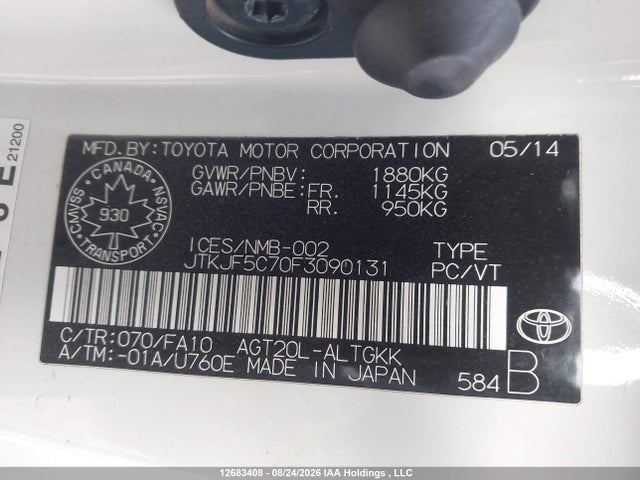Toyota SCION TC 2015 JTKJF5C70F3090131 Image 9