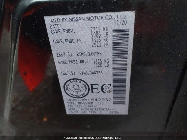 Nissan Pathfinder Sl Premium 2020 5N1DR2CM2LC642932 Image 19