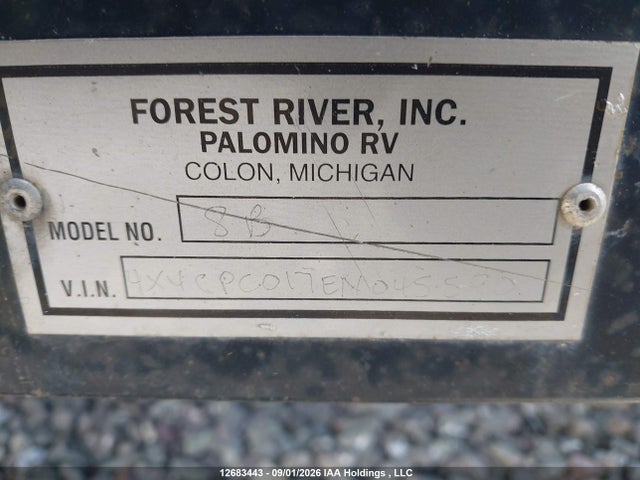 Продаж на аукціоні авто 2014 Forest River Palomino, vin: 4X4CPC017EN045590, номер лоту: 12683443