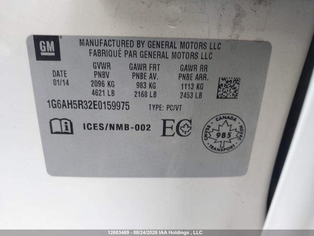 Cadillac ATS LUXURY 2014 1G6AH5R32E0159975 Image 9