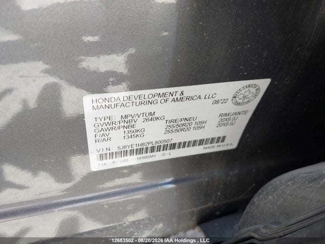 5J8YE1H82PL800507 Acura Mdx Platinum Elite