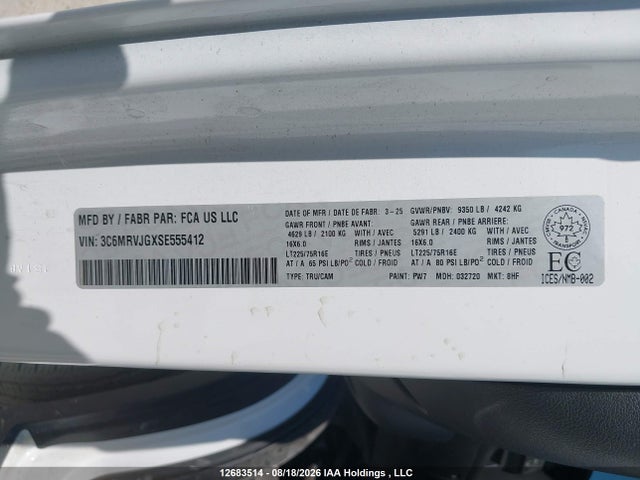 3C6MRVJGXSE555412 RAM Promaster 3500 3500 High